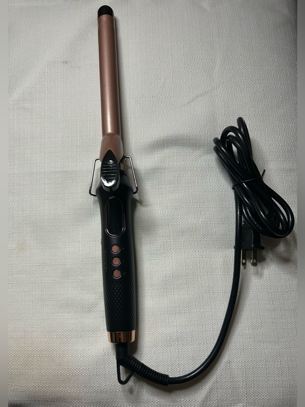 Black and Rose Gold Curling Wand - Women Hair Tool